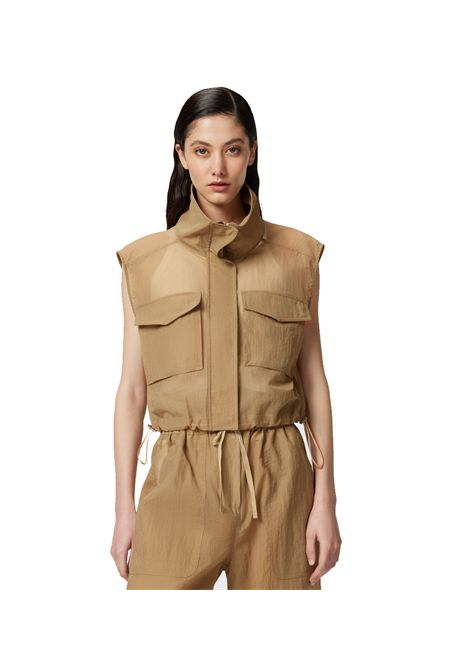 Gilet Pinko donna 104852 A2EK Fisarmonica marrone gilet leggero PINKO | Gilet | 104852 A2EKC82